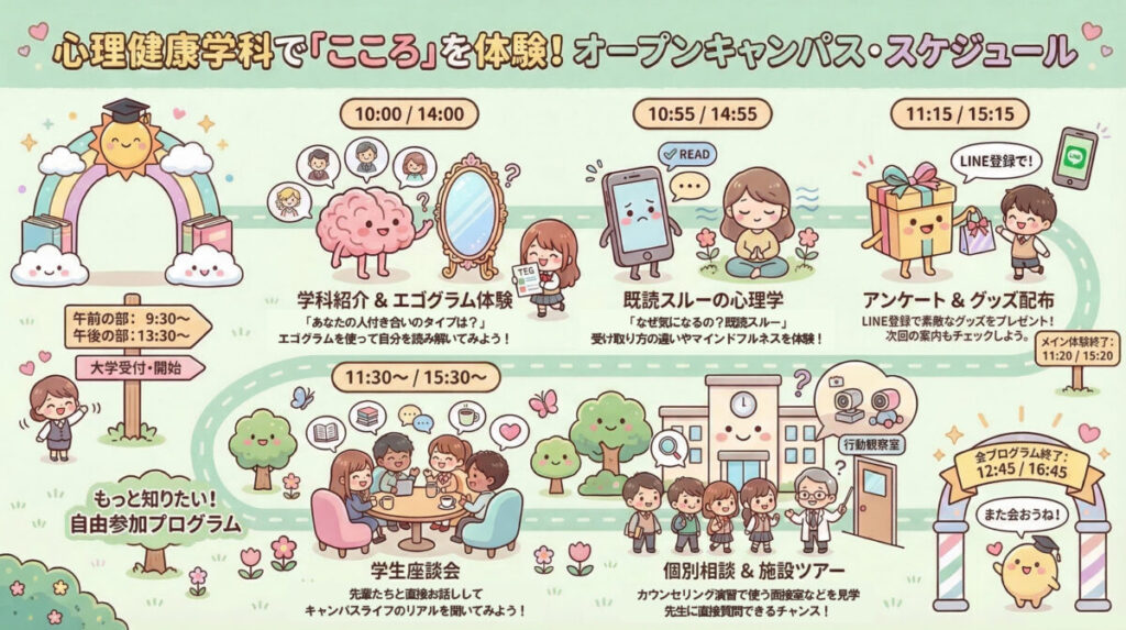 3月29日オープンキャンパス開催。「心理学っておもしろい」，その先の成長へ